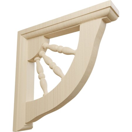 Ekena Millwork 1 1/2"W x 7"D x 7"H Andrea Wagon Wheel Bracket, Rubberwood BKT01X07X07ADRW